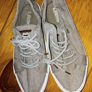 Lamo Gray Fabric Sneaker Shoes 8.5
